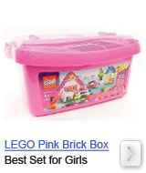 lego pink brick box
